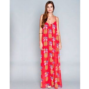 Show Me Your MuMu Pineapple Trapeze Maxi Dress